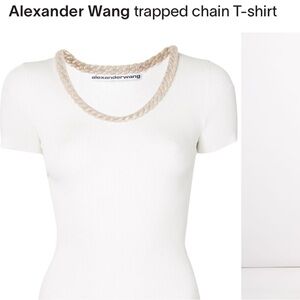 Alexander Wang White Trapped Chain T-Shirt
